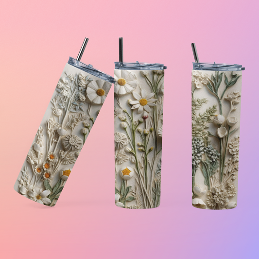 Custon 3D Flower Tumbler